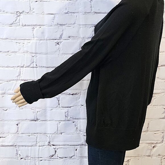 BANANA REPUBLIC - 100% merino wool black knit sweater - Picture 8 of 10